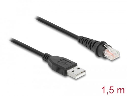Delock RJ50   A-típusú USB 2.0 vonalkód olvasó kábel 1,5 m