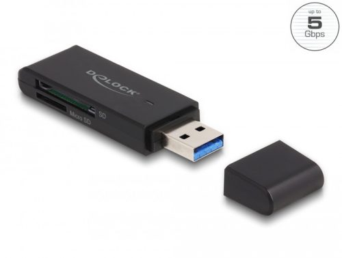 Delock SuperSpeed USB 5 Gbps kártyaolvasó SD és Micro SD memóriakártyákhoz