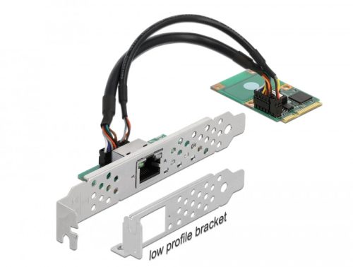 Delock Mini PCIe I/O PCIe teljes méretű 1 x RJ45 Gigabit LAN