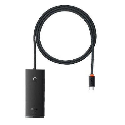 Baseus Lite 4 portos Type-C HUB adapter (Type-C >USB 3.0*4-re) 25cm WKQX030301 Fekete
