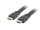 Lanberg HDMI M/M V2.0 4K lapos fekete kábel, 1.8m