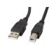 Lanberg USB 2.0 A - USB 2.0 B (apa - apa) kábel 3m - Fekete FERRITE