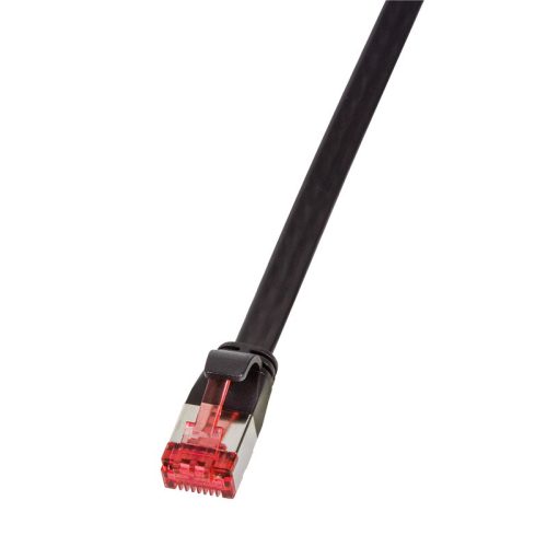 Logilink Patch kábel SlimLine, lapos, Cat.6A, U/FTP, fekete, 2 m