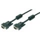 LogiLink VGA kábel, HD15/M   HD15/M, 1080p, 2x ferrit, fekete, 1,8 m