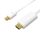 Logilink DisplayPort kábel, mDP/M-HDMI-A/M, 4K/30 Hz, fehér, 2 m