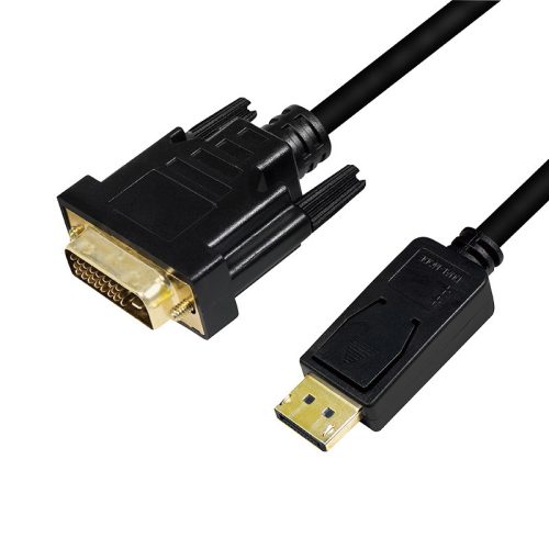 Logilink DisplayPort kábel, DP/M   DVI/M, 1080p, fekete, 5 m