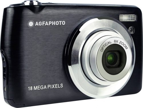 Agfaphoto Kompakt fekete fényképezőgép -18 MP-8x Optikai zoom-Lítium akkumulátor +16gb SD kártya + táska