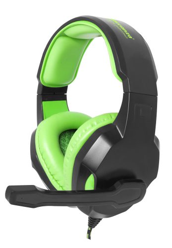 Esperanza Cobra sztereo Gamer headset, fekete-zöld