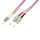 Logilink Fiber duplex patch kábel, OM4, 50/125 , LC-SC, lila, 5 m