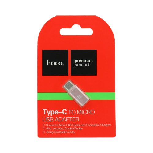 HOCO adapter Micro és C típus rózsaarany