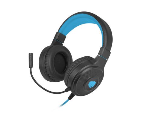 Fury WARHAWK RGB mikrofonos gamer fejhallgató, fekete-kék
