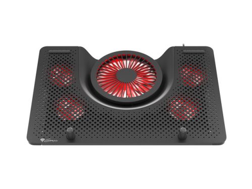 Genesis Oxid 550 Laptop hűtőpad 15.6"-17.3" 5 ventilátor, led világítás, USB, fekete-piros