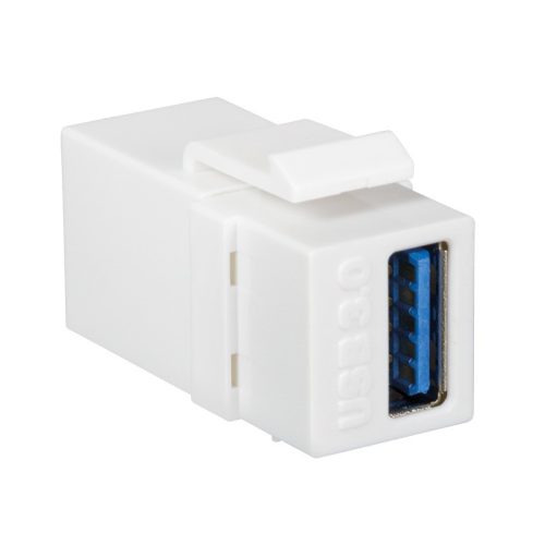 Logilink USB 3.0 keystone csatlakozó, A/F-USB-A/F, fehér