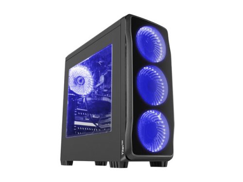 Genesis Titan 750 Midi Tower PC ház,  USB 3.0, fekete-kék
