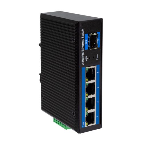 Logilink Ipari Gigabit Ethernet switch, 4 portos 1000 Mbps + 1 portos SFP