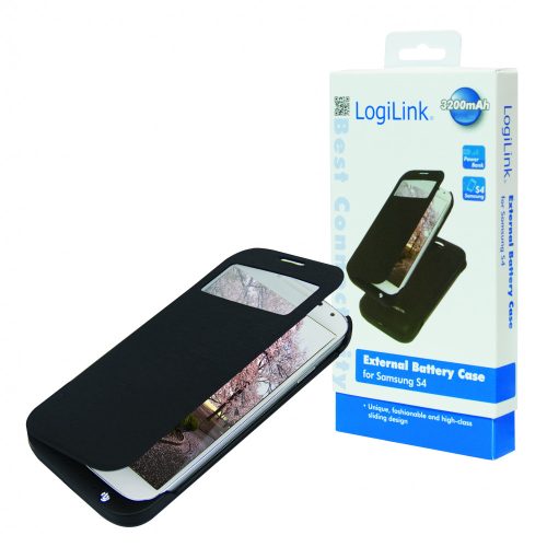 LogiLink Védotok Samsung S4 telefonhoz beépített akkumulátorral (3200 mAh)