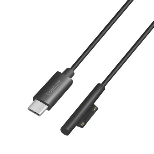 Logilink USB 3.2 Gen 1 kábel, USB-C/M-MS Surface/M (90 ), PD, fekete, 1,8 m