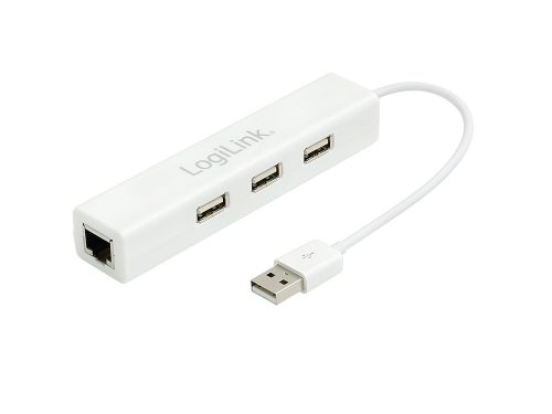 LogiLink USB2.0 Ethernet Adapter 3 portos hubbal