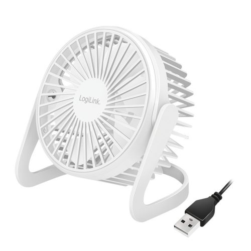 Logilink USB ventilátor, 12,7 cm (5 hüvelyk), fehér