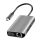 Logilink USB 3.2 Gen 1 dokkoló állomás, USB-C, 7 port, PD, antracit